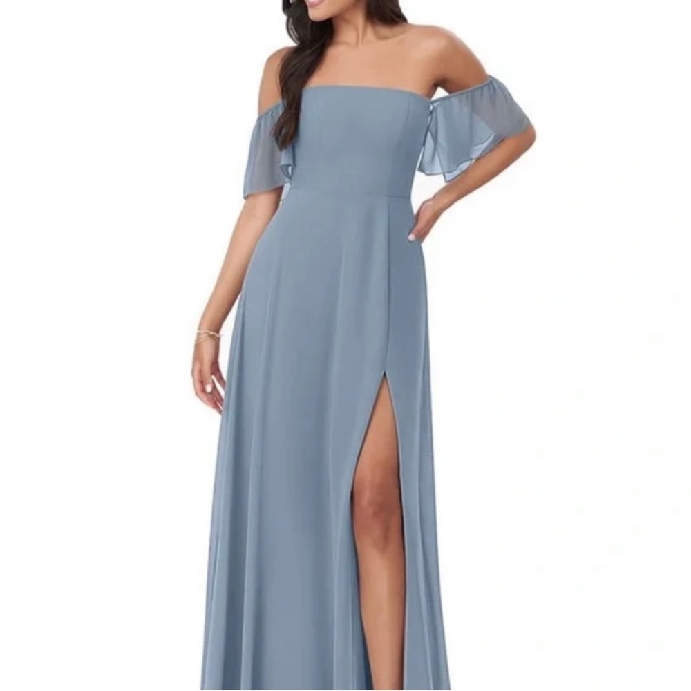 Azazie A6 dusty blue bridesmaid/formal dress